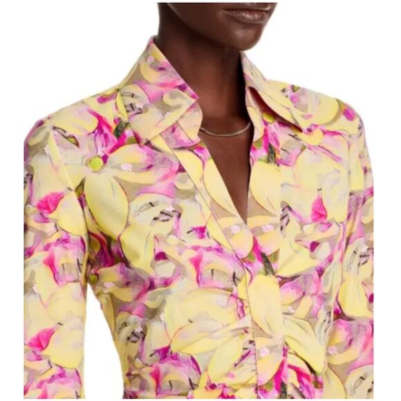 New CHIARA BONI La Petite Robe Women's Shohreh Floral Print Top Size 2 - Picture 10 of 11